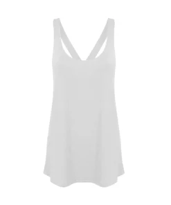 SKINNI FIT Womens/Ladies Fashion Workout Tank Top (White)