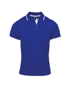 Premier® Premier Womens/Ladies Contrast Coolchecker Polo Shirt (Royal/White)