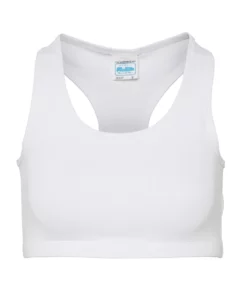 AWDis Just Cool Womens/Ladies Girlie Sports Crop Top (Arctic White)