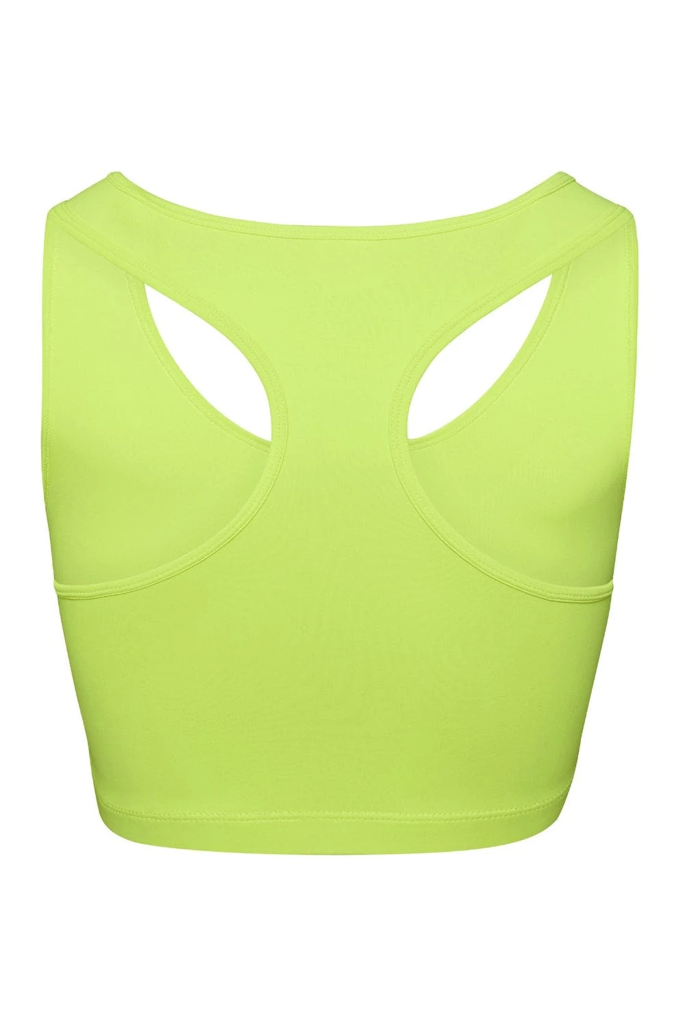 AWDis Just Cool Womens/Ladies Girlie Sports Crop Top (Electric Yellow) - Image 2