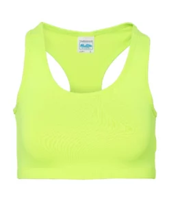 AWDis Just Cool Womens/Ladies Girlie Sports Crop Top (Electric Yellow)