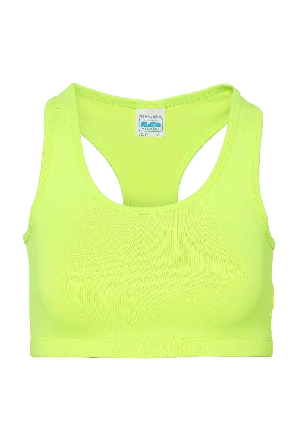 AWDis Just Cool Womens/Ladies Girlie Sports Crop Top (Electric Yellow)