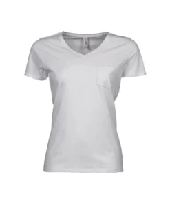 Tee Jays Womens/Ladies Luxury V-Neck T-Shirt (White)