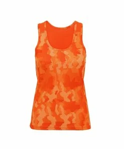 TriDri Tri Dri Womens/Ladies Hexoflage Performance Sleeveless Vest (Camo Orange)