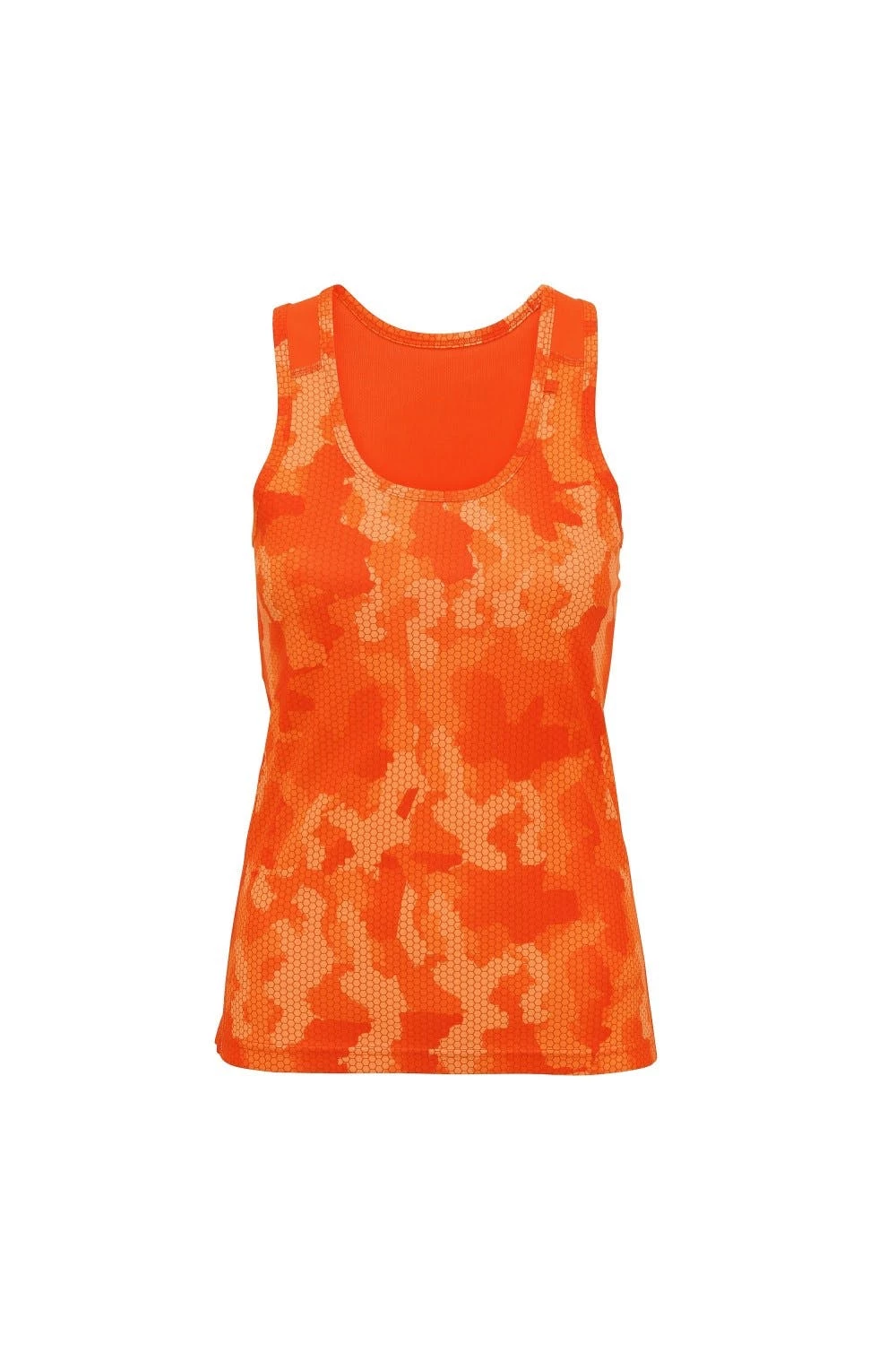 TriDri Tri Dri Womens/Ladies Hexoflage Performance Sleeveless Vest (Camo Orange)