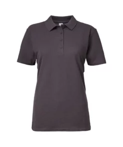 Gildan Softstyle Womens/Ladies Short Sleeve Double Pique Polo Shirt (Charcoal)