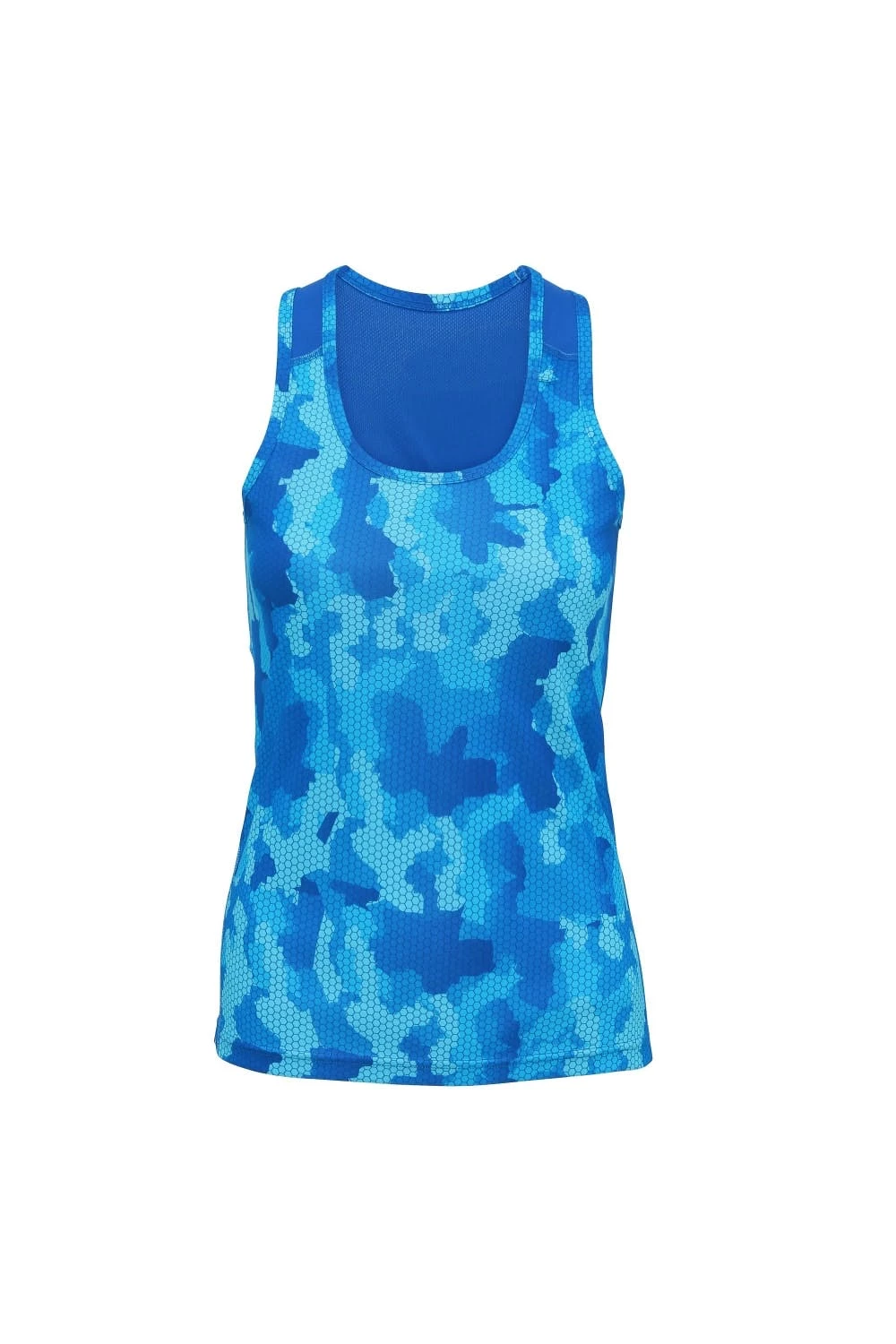 TriDri Tri Dri Womens/Ladies Hexoflage Performance Sleeveless Vest (Camo Sapphire)