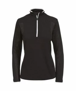 Trespass Womens/Ladies Ollog Half Zip Active Sports Top (Black)