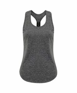 TriDri Tri Dri Womens/Ladies Performance Strap Back Tank Top (Black Melange)