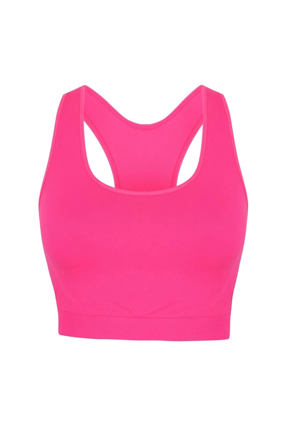 SKINNI FIT Womens/Ladies Workout Cropped Top (Neon Pink)