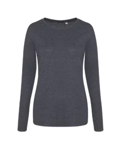 AWDis Womens/Ladies Girlie Long Sleeve Tri-Blend T-Shirt