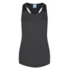Awdis Womens/Ladies Girlie Smooth Workout Vest - Charcoal