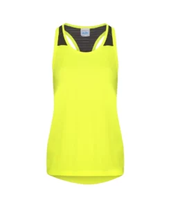 AWDis Just Cool Womens/Ladies Girlie Smooth Workout Vest (Electric Yellow)