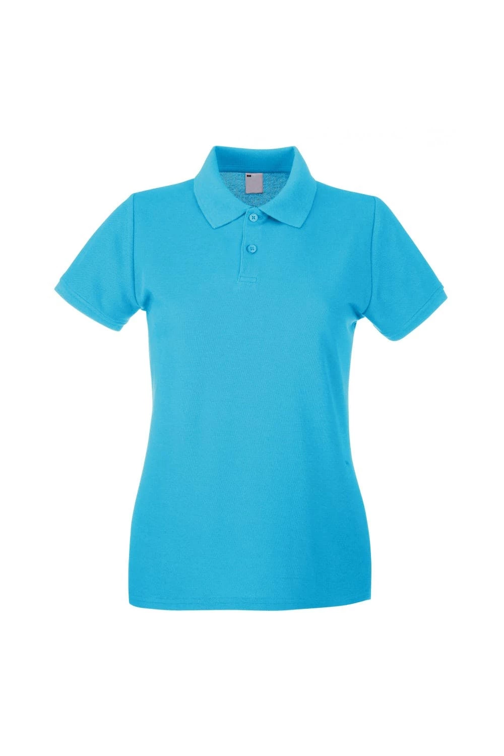 Universal Textiles Womens/Ladies Fitted Short Sleeve Casual Polo Shirt (Cyan)