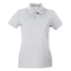 Universal Textiles Womens/Ladies Fitted Short Sleeve Casual Polo Shirt (Gray Marl)