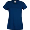 Universal Textiles Womens/Ladies Value Fitted Short Sleeve Casual T-Shirt (Airforce Blue)