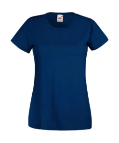 Universal Textiles Womens/Ladies Value Fitted Short Sleeve Casual T-Shirt (Airforce Blue)