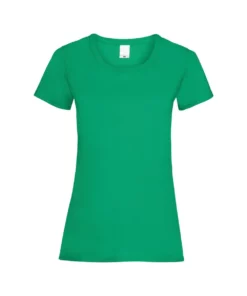 Universal Textiles Womens/Ladies Value Fitted Short Sleeve Casual T-Shirt (Green)
