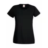 Universal Textiles Womens/Ladies Value Fitted Short Sleeve Casual T-Shirt (Jet Black)