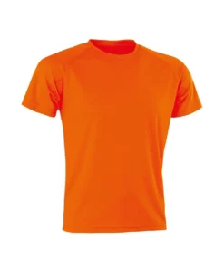 Spiro Adults Unisex Impact Aircool Tee (Flo Orange)