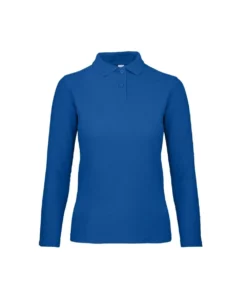 B&C B&C ID.001 Womens/Ladies Long Sleeve Polo (Regal Blue)