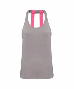 TriDri Tri Dri Womens/Ladies Double Strap Back Vest (Silver Melange)