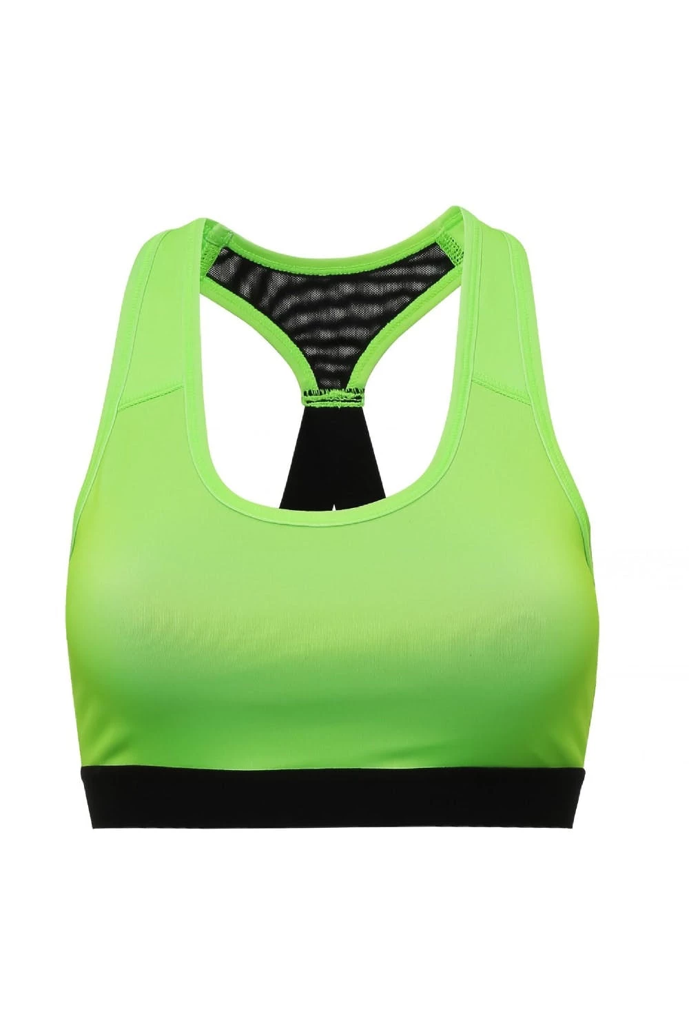 TriDri Womens/Ladies Performance Sports Bra (Medium Impact) (Lightning Green)