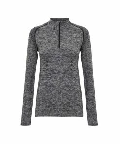 TriDri Womens/Ladies Seamless 3D Fit Multi Sport Performance Zip Top (Charcoal)