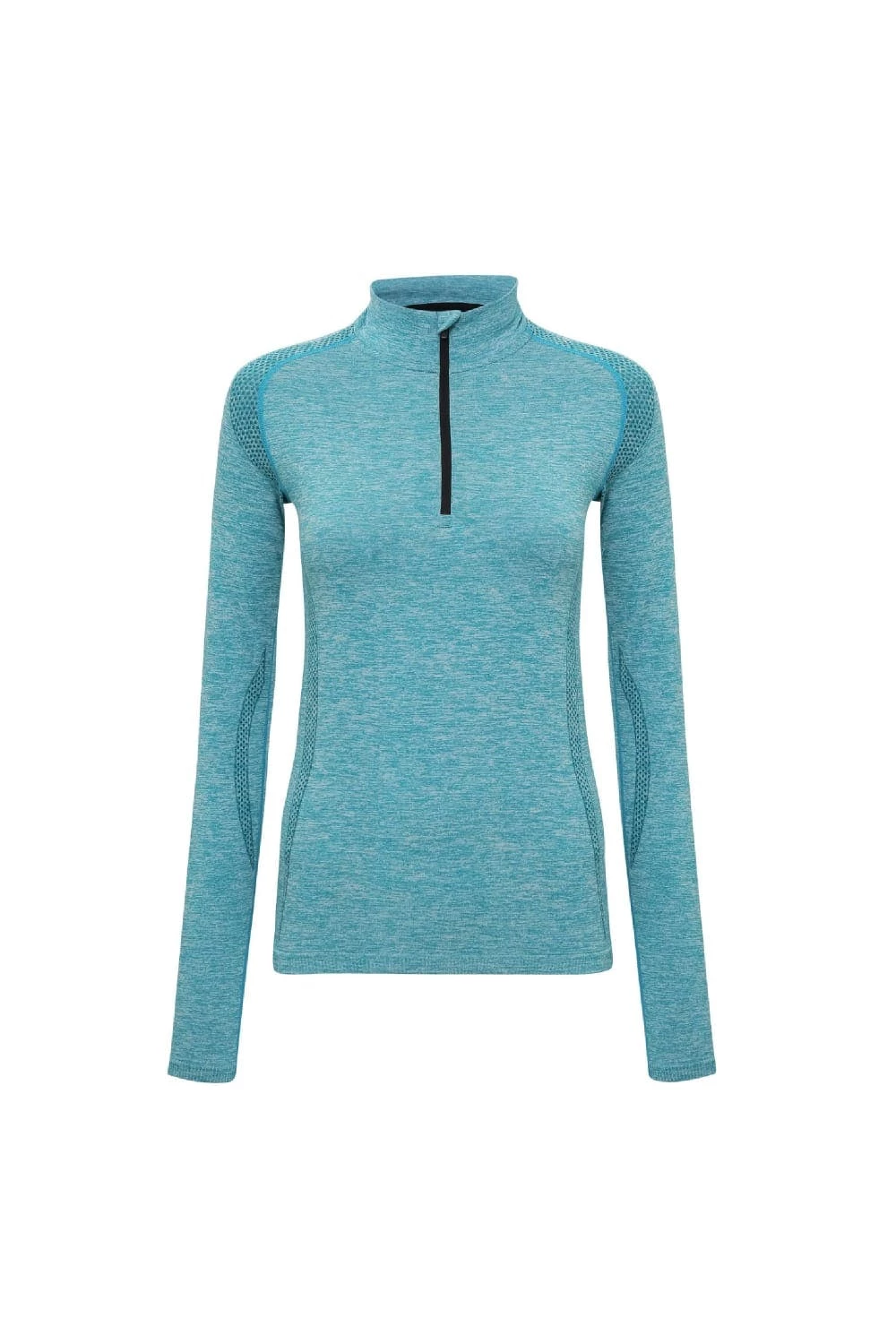 TriDri Womens/Ladies Seamless 3D Fit Multi Sport Performance Zip Top (Turquoise)