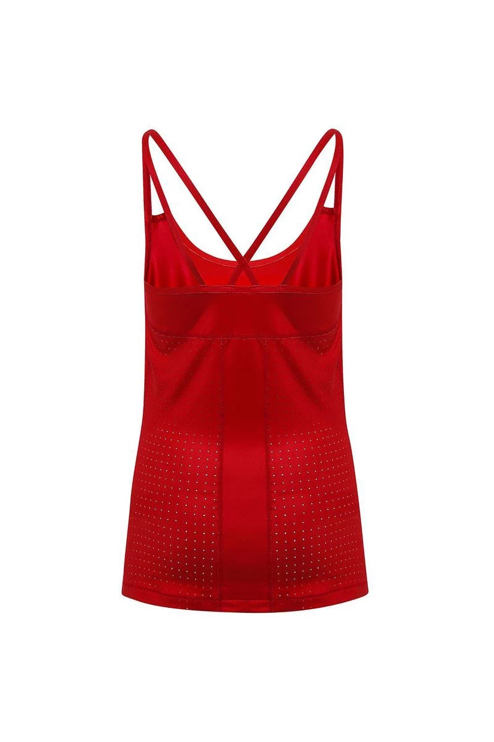 TriDri Womens/Ladies Laser Cut Spaghetti Strap Vest (Fire Red) - Image 2