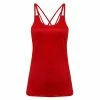 TriDri Womens/Ladies Laser Cut Spaghetti Strap Vest (Fire Red)