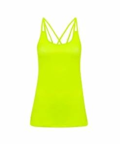 TriDri Womens/Ladies Laser Cut Spaghetti Strap Vest (Lightning Yellow)