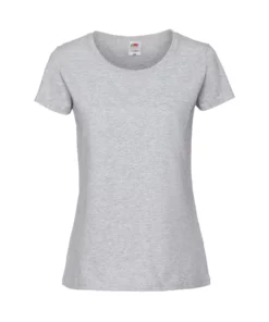 Of The Loom Fruit Of The Loom Womens/Ladies Ringspun Premium T-Shirt (Ash Grey)