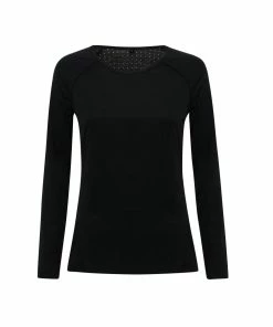 TriDri Womens/Ladies Laser Cut Scooped Top (Black)