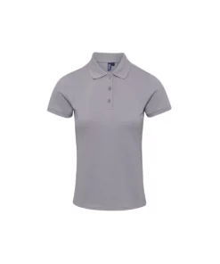 Premier® Premier Womens/Ladies Coolchecker Plus Piqu Polo With CoolPlus (Silver)