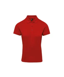 Premier® Premier Womens/Ladies Coolchecker Plus Piqu Polo With CoolPlus (Red)