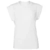 Bella + Canvas Ella + Canvas Womens/Ladies Flowy Rolled Cuff Muscle T-Shirt (White)