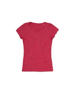 Stedman Stars Womens/Ladies Lisa Melange Crew Neck T-Shirt (Cherry Heather)