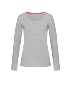 Stedman Stars Womens/Ladies Claire Long Sleeved Tee (Heather Gray)