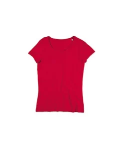 Stedman Stars Womens/Ladies Sharon Slub Crew Neck T-Shirt (Crimson Red)