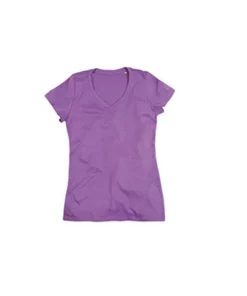 Stedman Stars Womens/Ladies Janet Organic V Neck Tee (Lavender Purple)