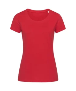 Stedman Stars Womens/Ladies Janet Organic Crew Neck Tee (Pepper Red)