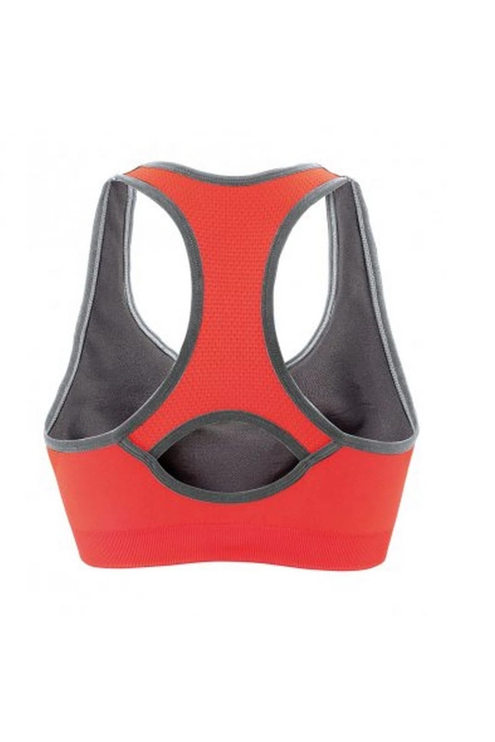 Spiro Womens/Ladies Fitness Cool Compression Sports Bra (Hot Coral/Phantom Grey) - Image 2