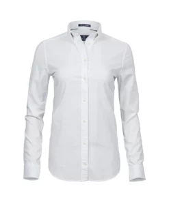 Tee Jays Womens/Ladies Perfect Long Sleeve Oxford Shirt (White)