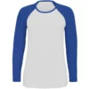 SOLS Womens/Ladies Milky Contrast Long Sleeve T-Shirt (White/Royal Blue)