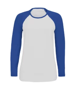 SOLS Womens/Ladies Milky Contrast Long Sleeve T-Shirt (White/Royal Blue)