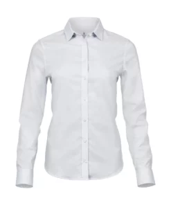 Tee Jays Womens/Ladies Stretch Luxury Long Sleeve Poplin Shirt (White)