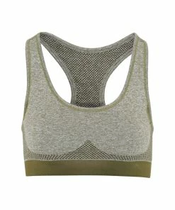 TriDri Womens/Ladies Seamless 3D Fit Multi Sport Sculpt Bra (Olive Green)