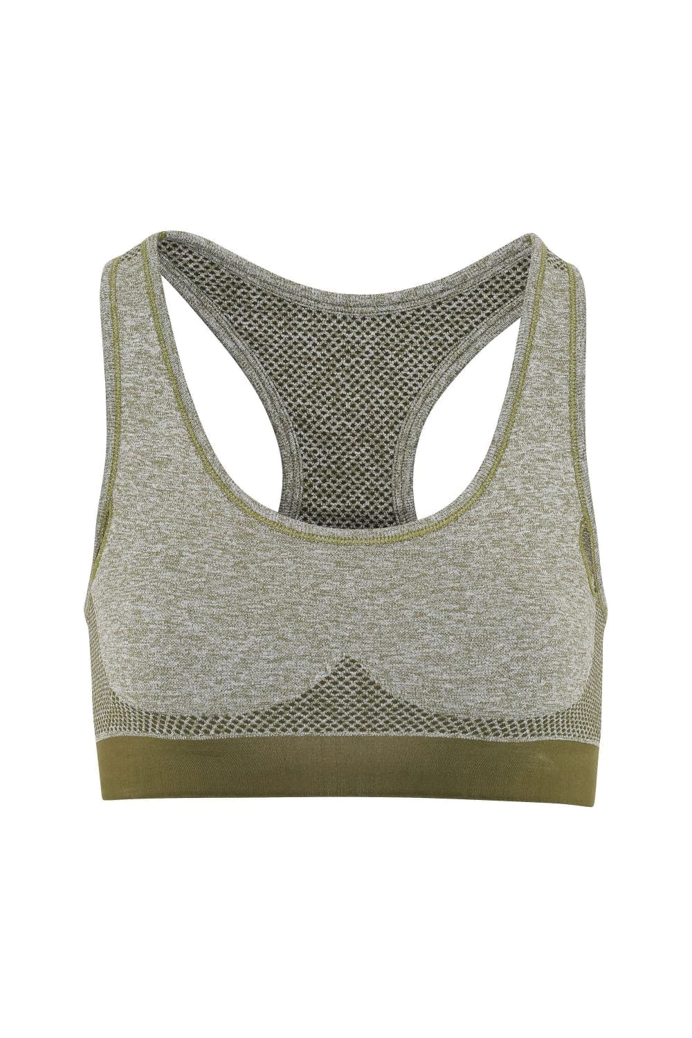 TriDri Womens/Ladies Seamless 3D Fit Multi Sport Sculpt Bra (Olive Green)