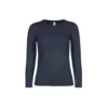 B&C B&C Womens/Ladies E150 Long Sleeve T-Shirt (Navy)
